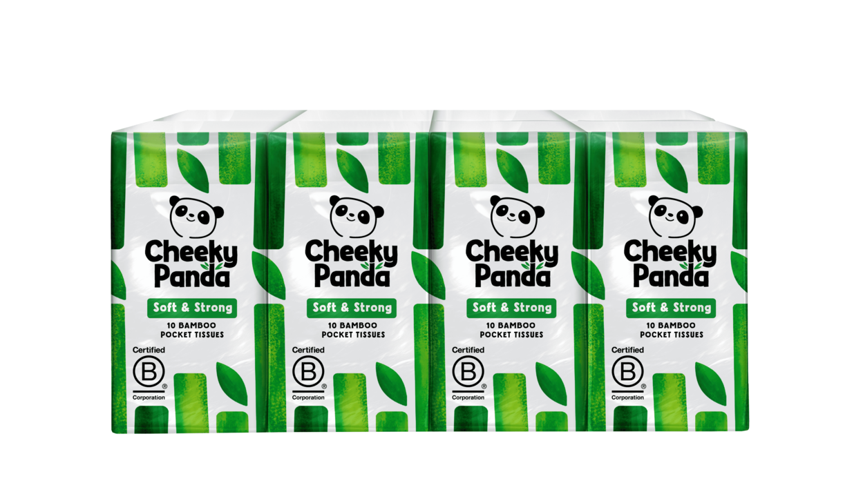 The Cheeky Panda Bamboo zakdoekjes 8 x 10 stuks 8 Stuks