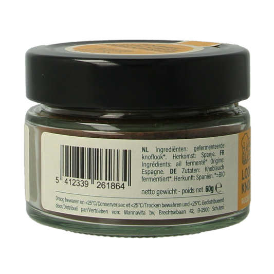 Amanprana Zwarte knoflookpoeder bio 60 Gram