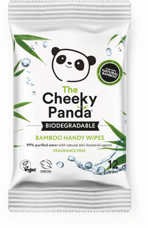 The Cheeky Panda Bamboe bio-afbreekbare vochtige doekjes 12 Stuks