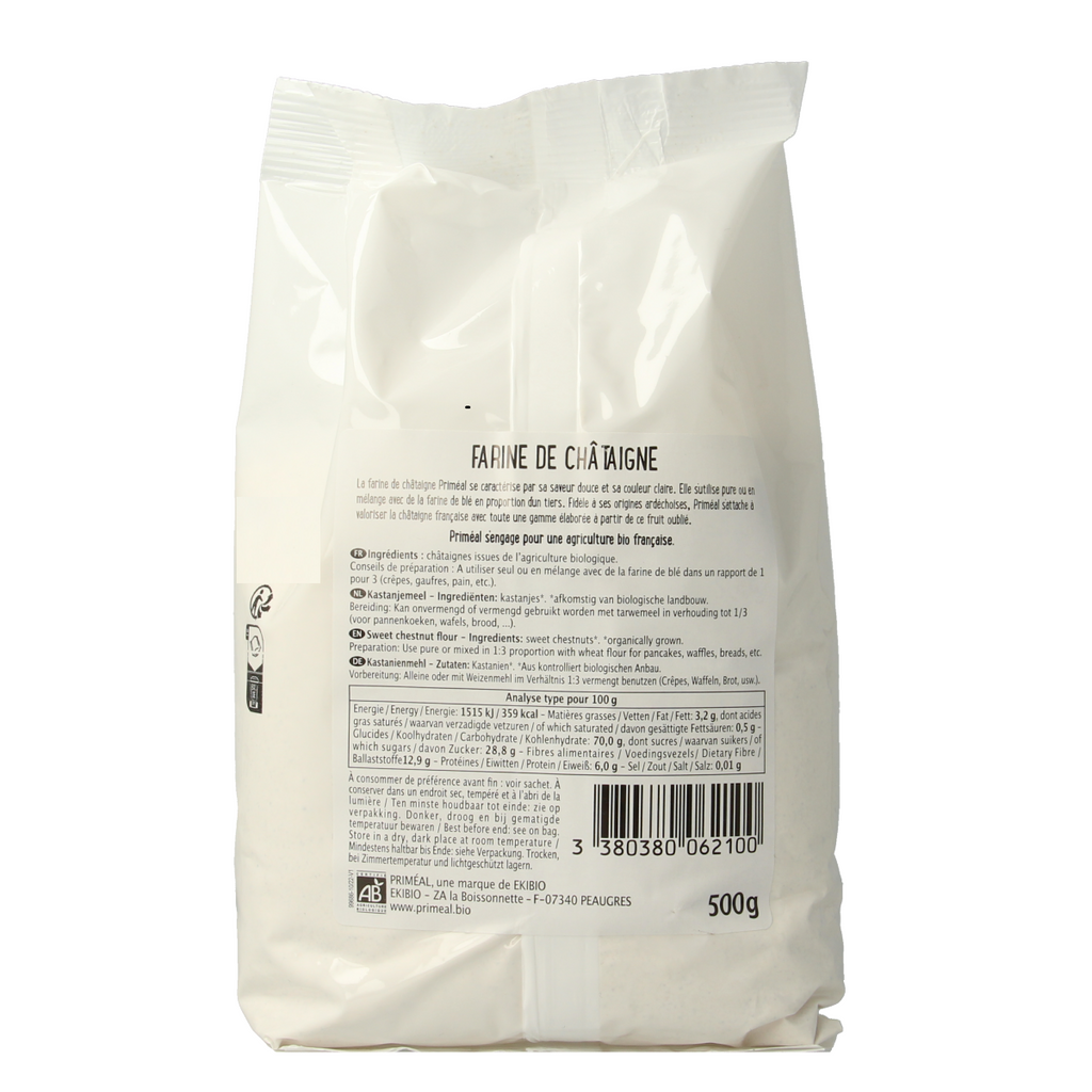 Primeal Kastanjemeel bio 500.00 Gram