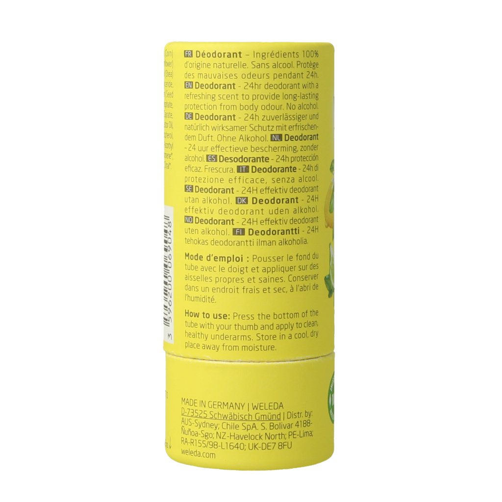 Weleda Deodorant stick citrus + bergamot 24U 50.00 Gram