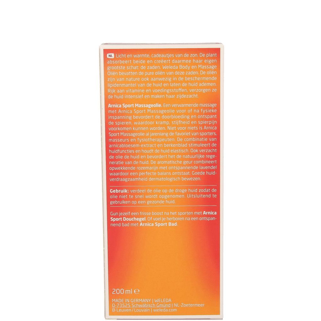 Weleda Arnica sport massageolie 200.00 Milliliter