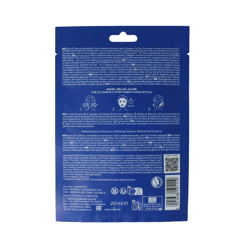 Weleda Exo boost collageen sheet mask bio 20 Milliliter
