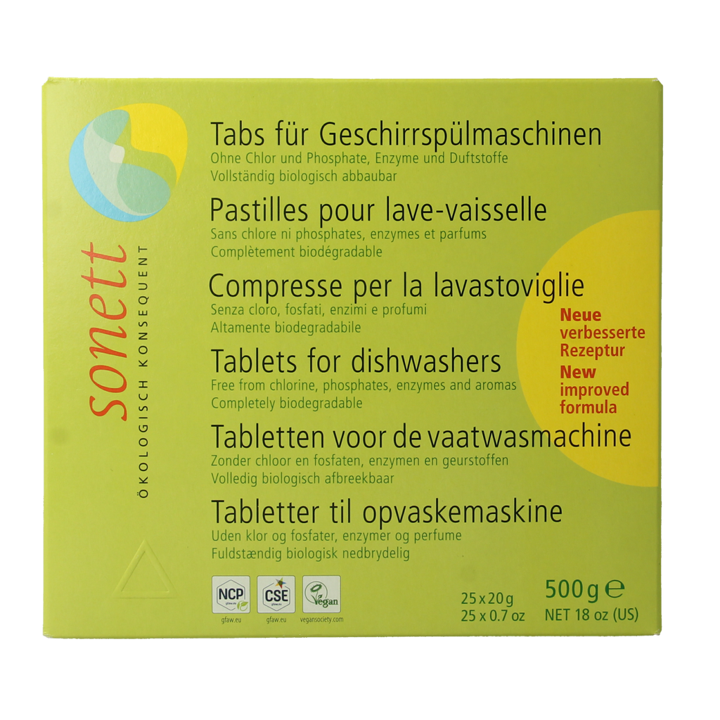 Sonett Vaatwasmachine tablet 25.00 Stuks