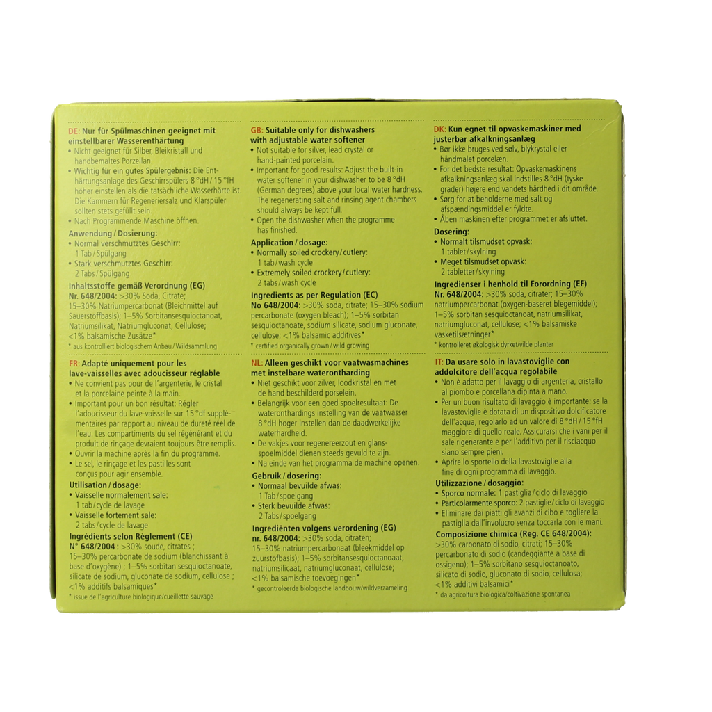 Sonett Vaatwasmachine tablet 25.00 Stuks