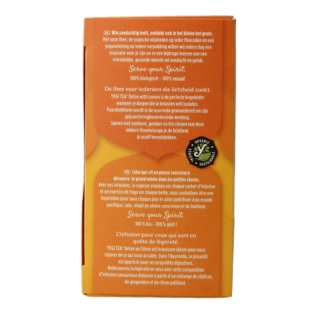 Yogi Tea Detox with lemon bio 17.00 Zakjes