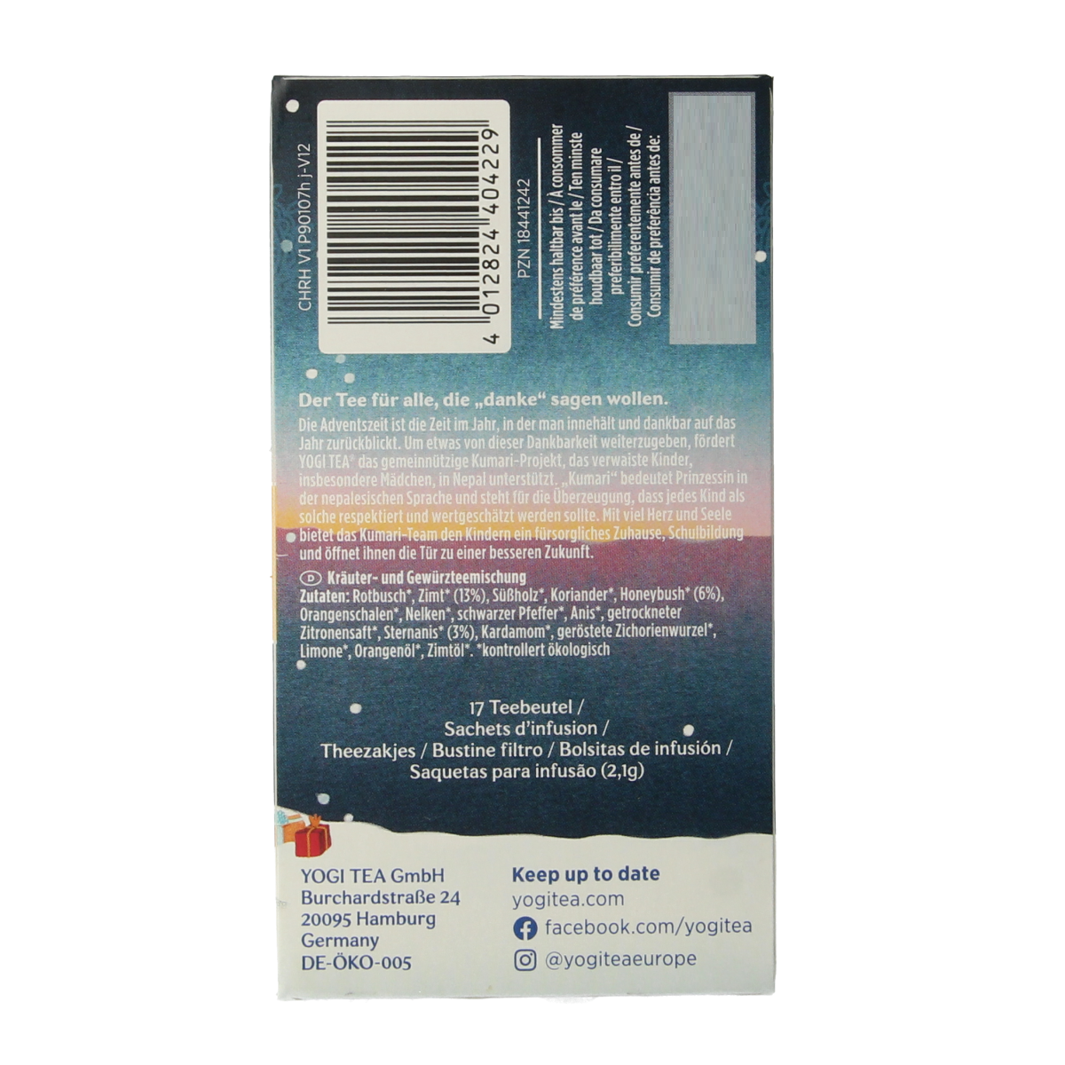 Yogi Tea Christmas tea builtje bio 17.00 Zakjes