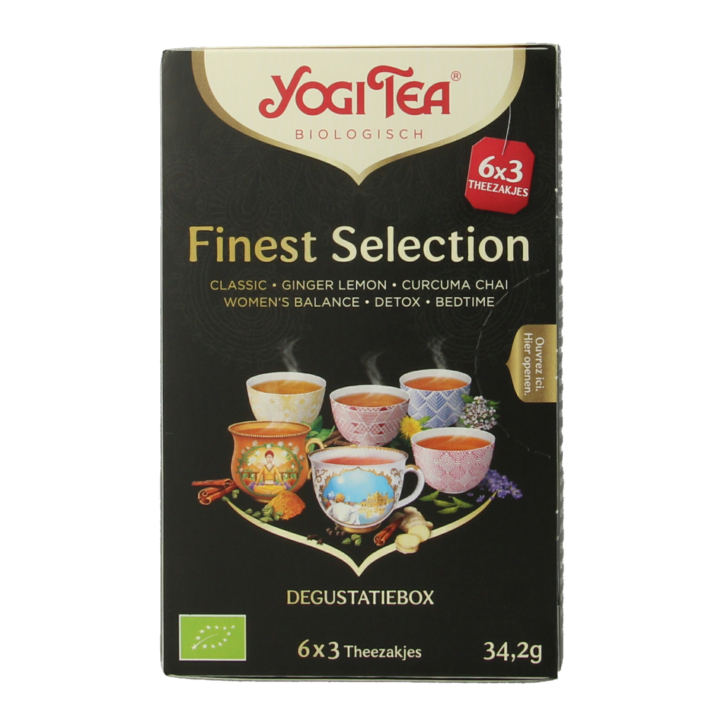 Yogi Tea Finest selection 6 x 3 stuks bio 18.00 Zakjes
