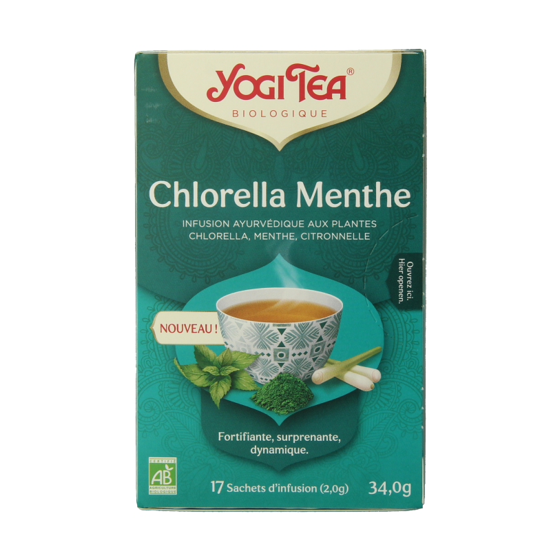 Yogi Tea Minty chlorella bio 17 Zakjes