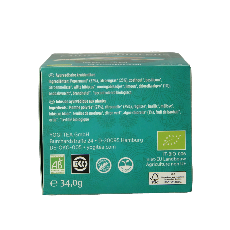 Yogi Tea Minty chlorella bio 17 Zakjes