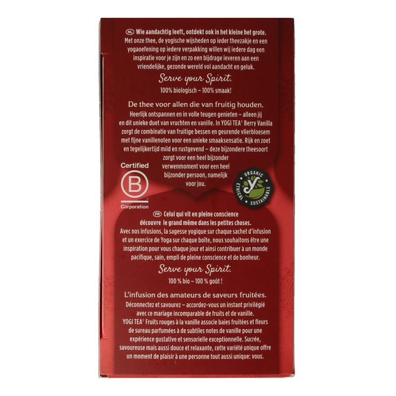 Yogi Tea Berry vanilla bio 17 Zakjes