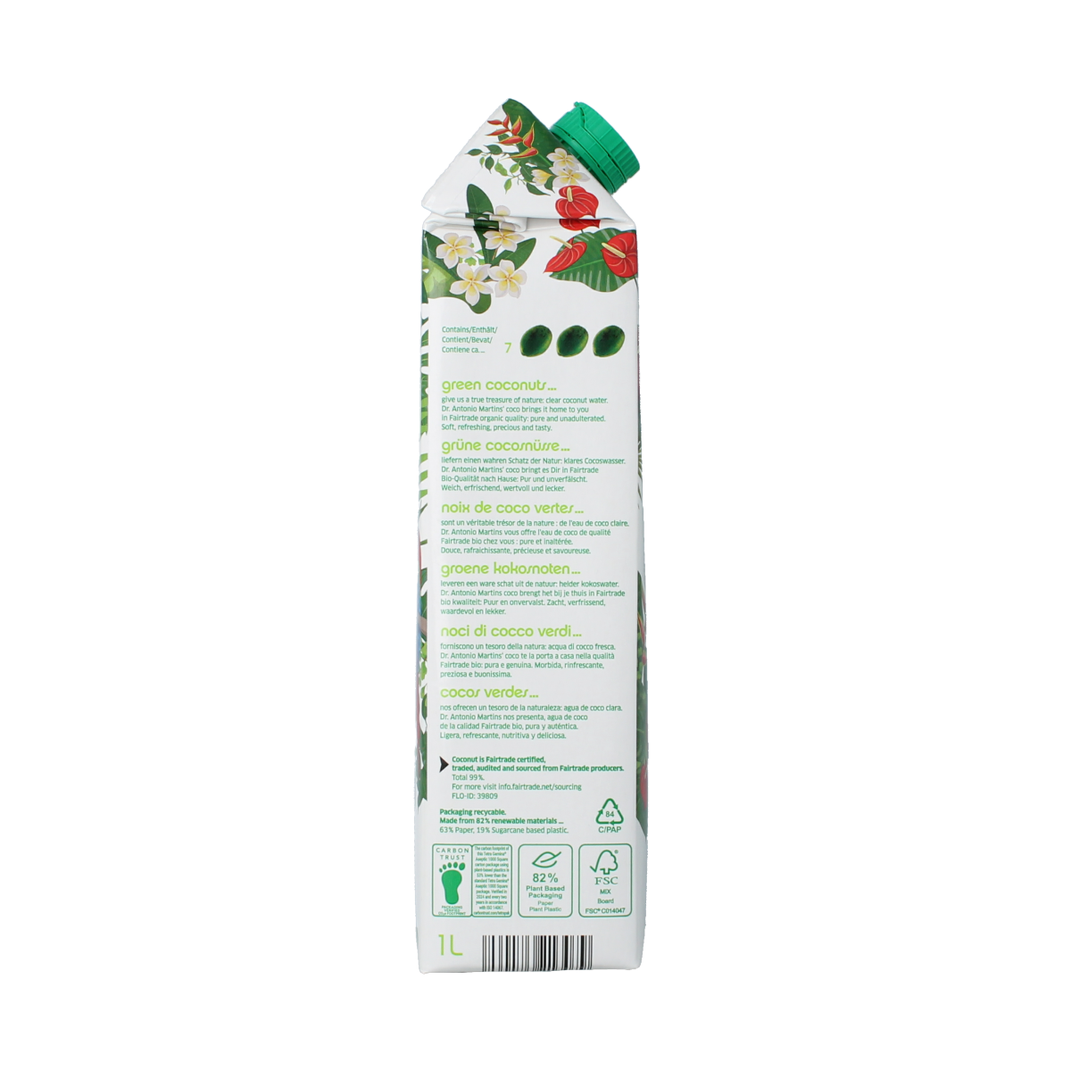Dr. Antonio Martins Coconut water bio 1.00 Liter