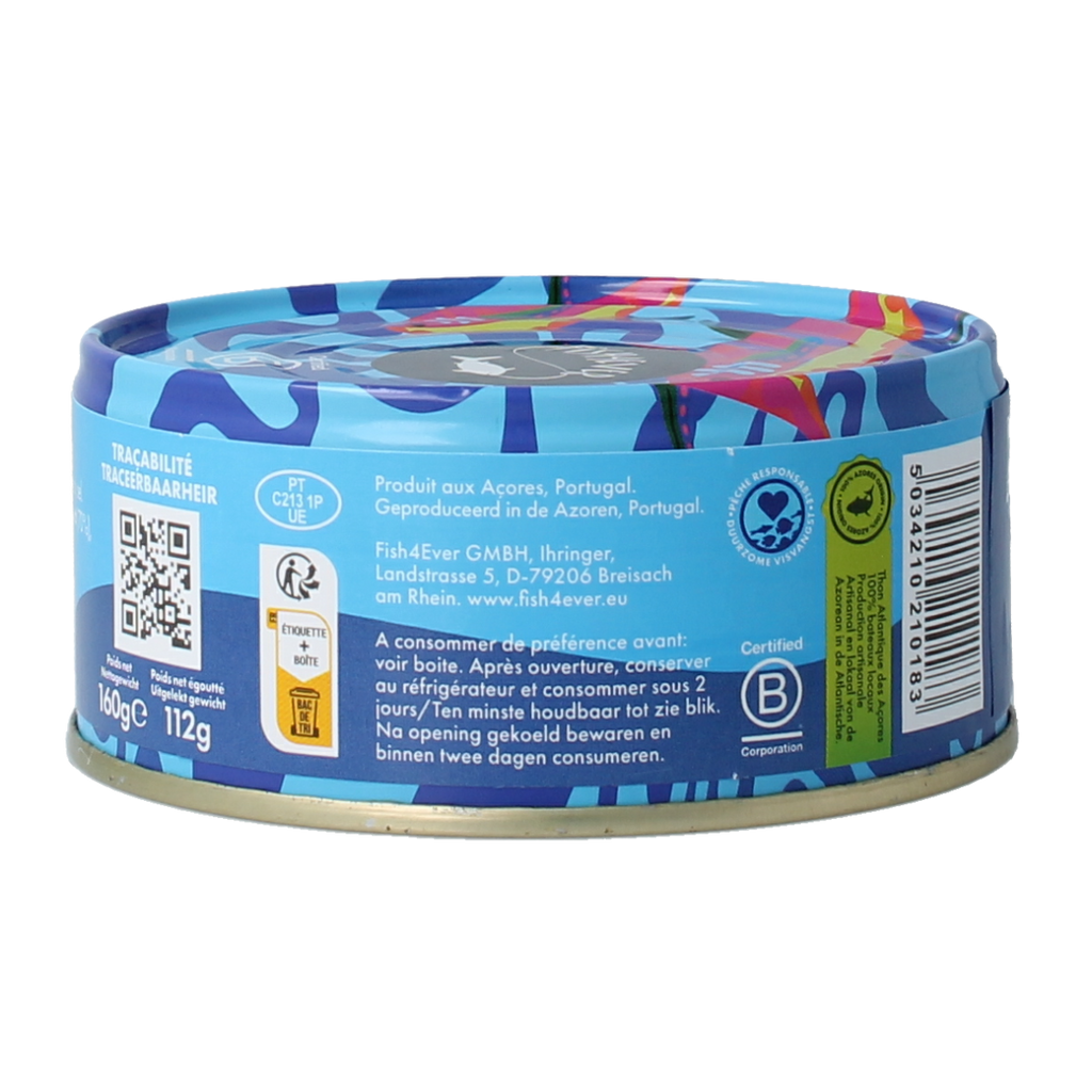 Fish 4 Ever Tonijnstukken in water 160.00 Gram