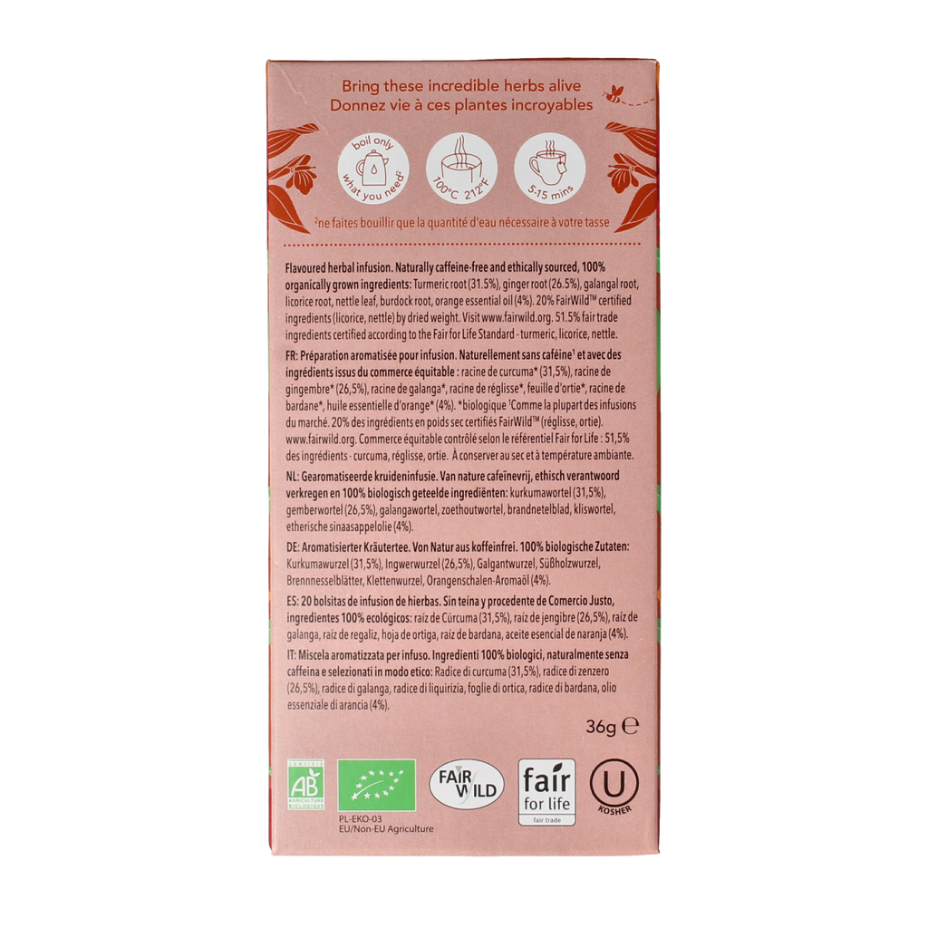 Pukka Tumeric active tea bio 20.00 Zakjes