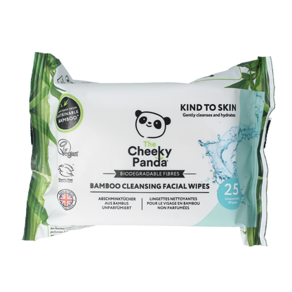 The Cheeky Panda Bamboe gezichtsreinigingsdoekjes parfumvrij 25 Stuks