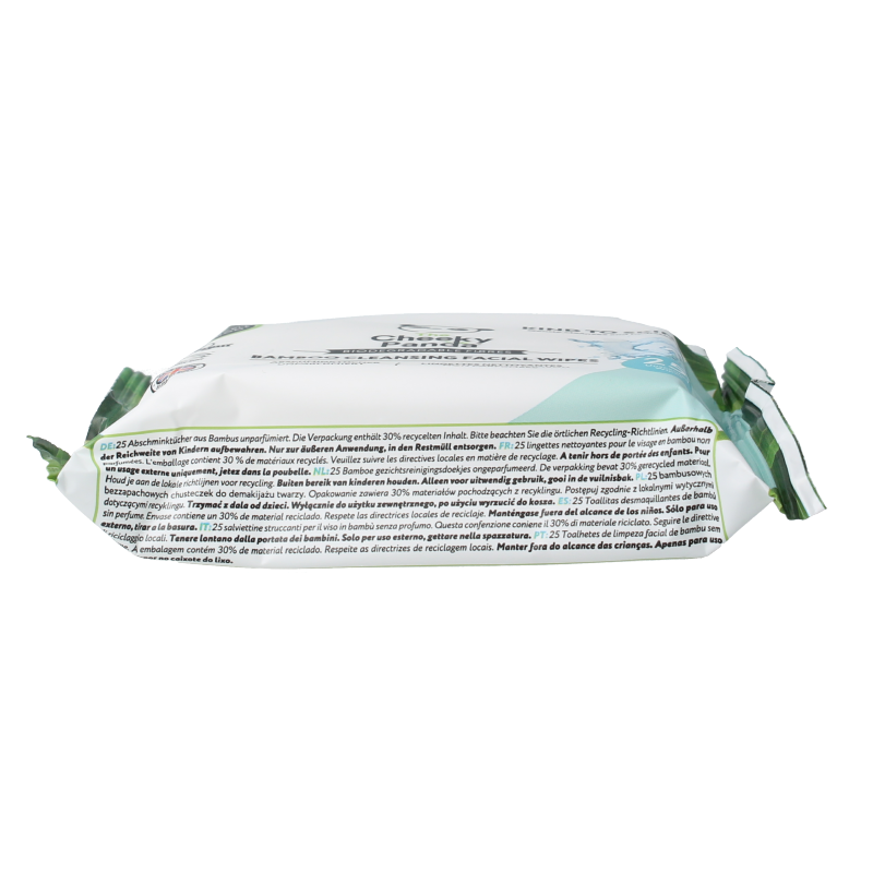 The Cheeky Panda Bamboe gezichtsreinigingsdoekjes parfumvrij 25 Stuks