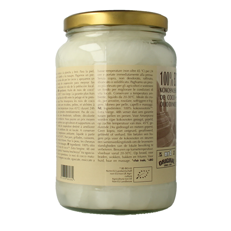 Amanprana Kokosnootolie bio 1600 Milliliter