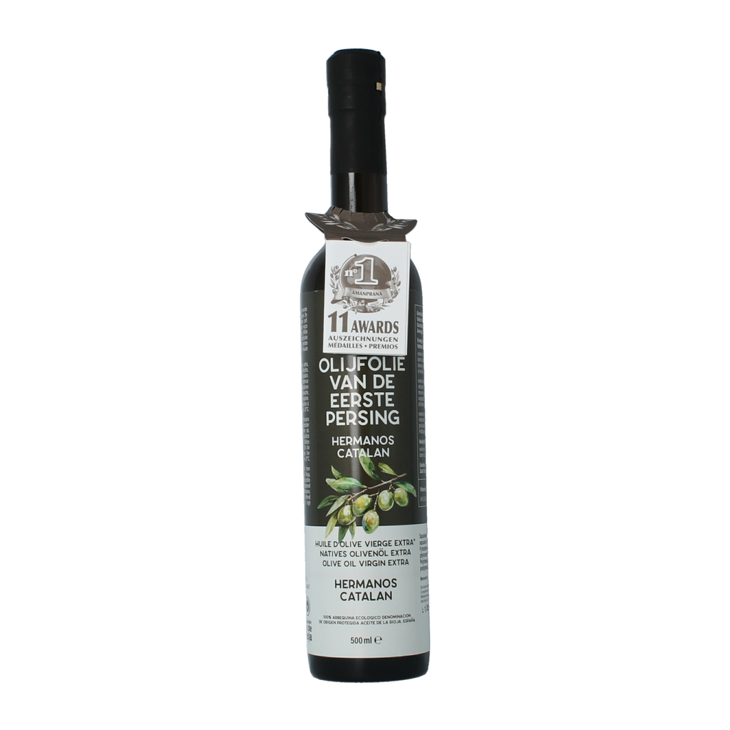 Amanprana Hermanos Catalan olijfolie extra vierge bio 500.00 Milliliter