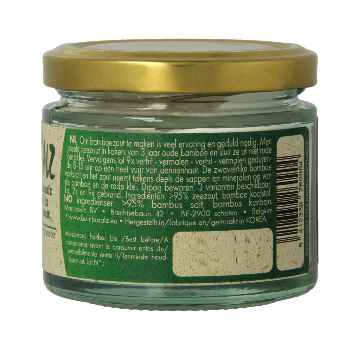 Bambu Salz Bamboezout zeer fijn 1x gebrand 110.00 Gram