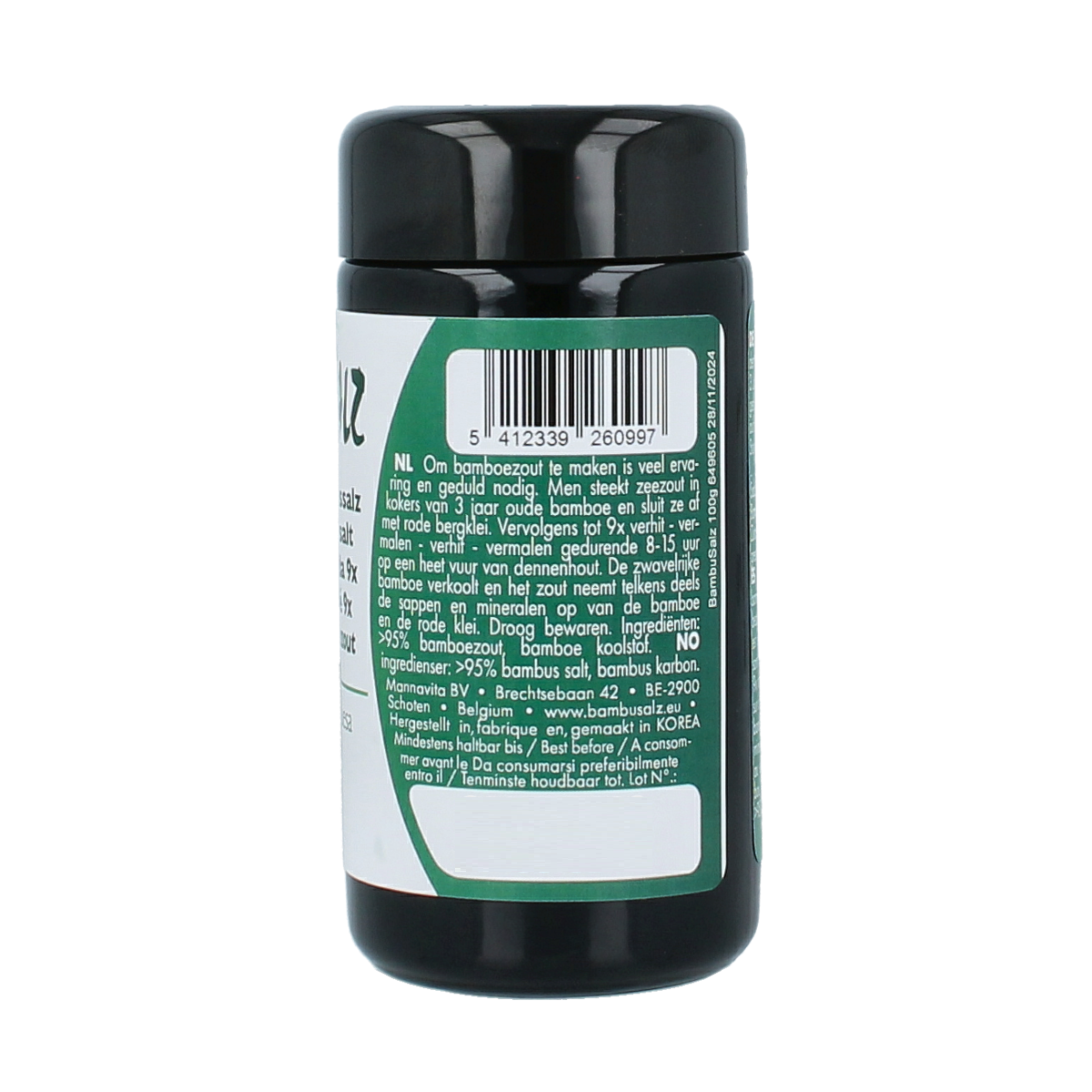 Bambu Salz Bamboezout zeer grof 9x gebrand 100.00 Gram