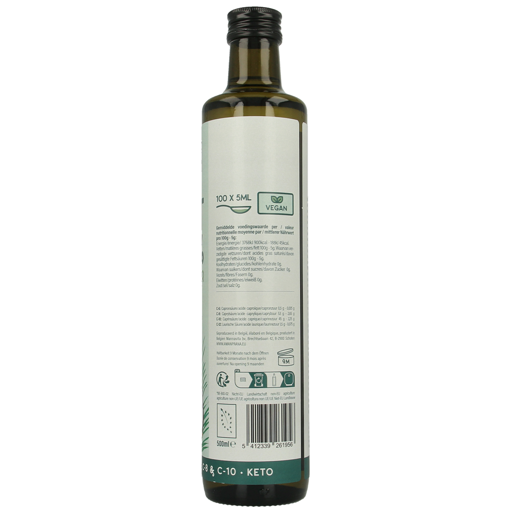 Amanprana MCT olie premium bio 500.00 Milliliter