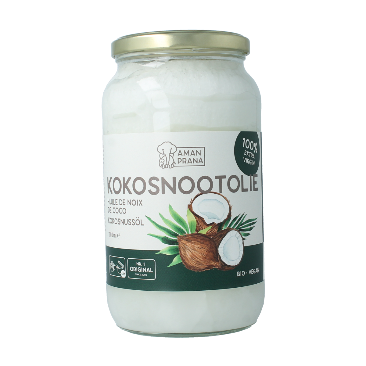 Amanprana Kokosnootolie bio 1000.00 Milliliter