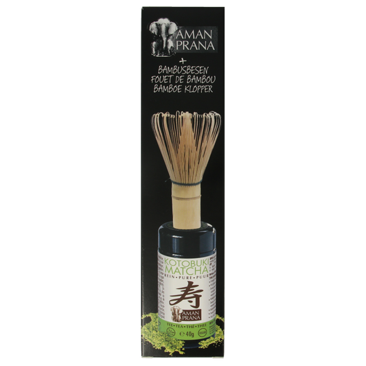 Amanprana Kotobuki matcha + bamboe klopper bio 40 Gram