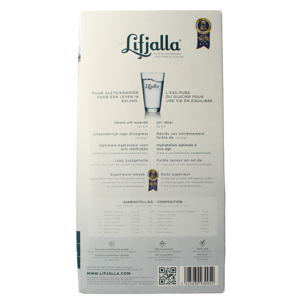 Lifjalla Water uit IJsland 5.00 Liter