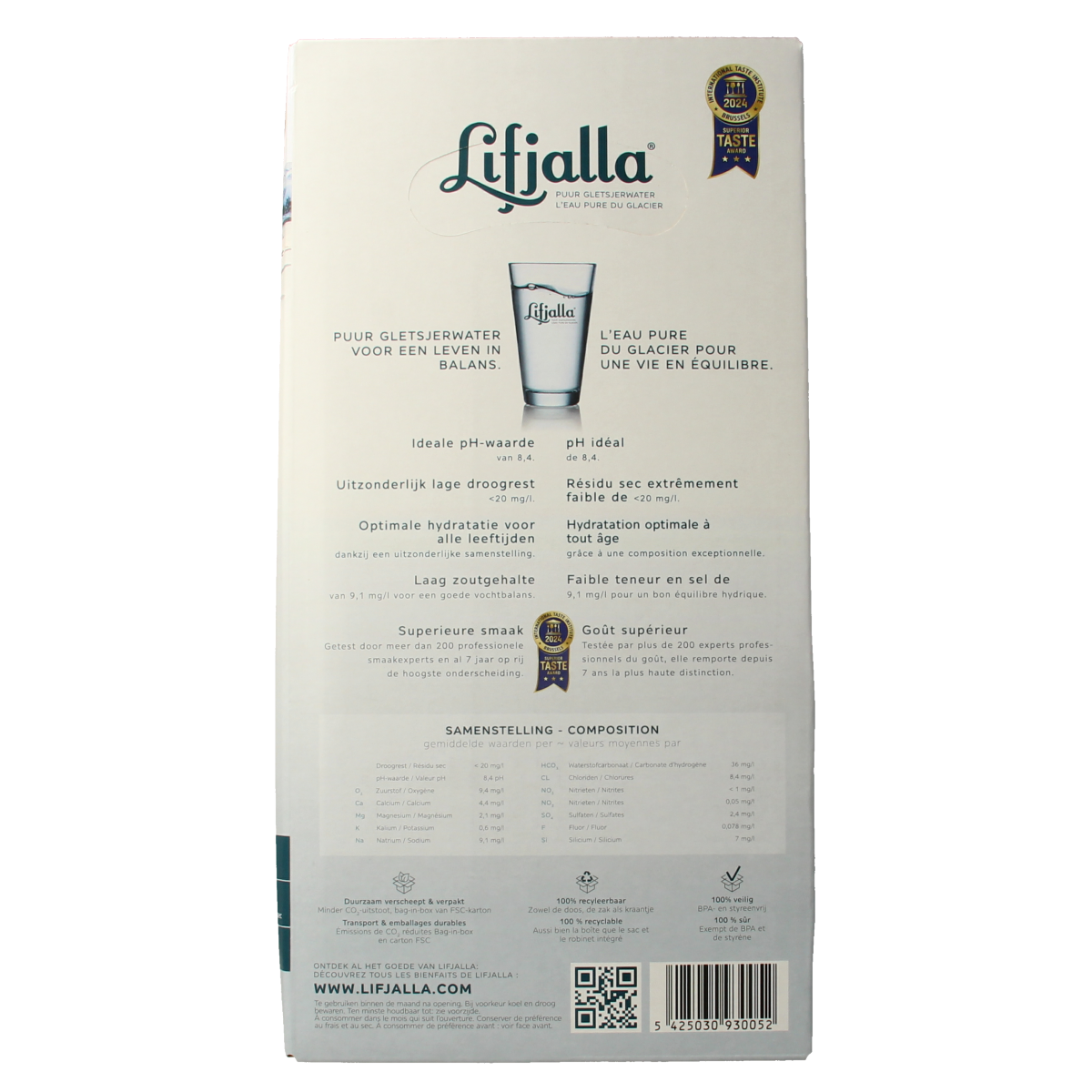 Lifjalla Water uit IJsland 5.00 Liter