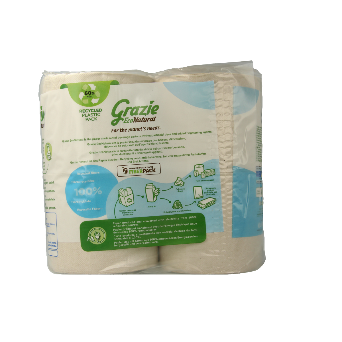 Grazie Natural Toiletpapier 3-laags 4.00 Stuks