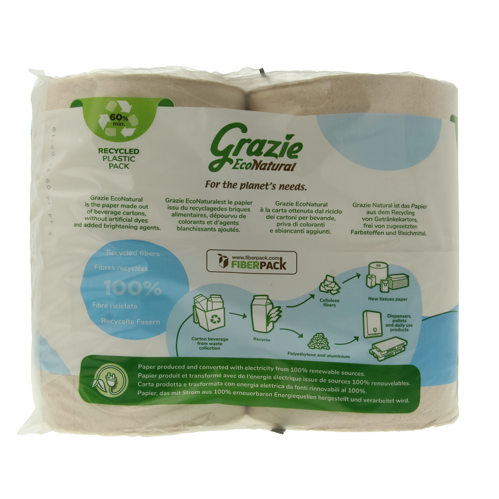 Grazie Natural Toiletpapier 2-laags 8.00 Stuks