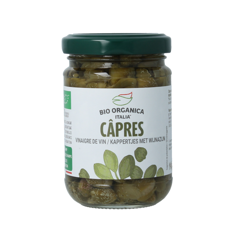 Bio Organica  Kappertjes in azijn bio 140 Gram