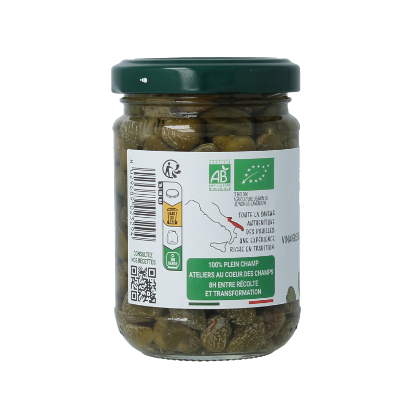 Bio Organica  Kappertjes in azijn bio 140 Gram