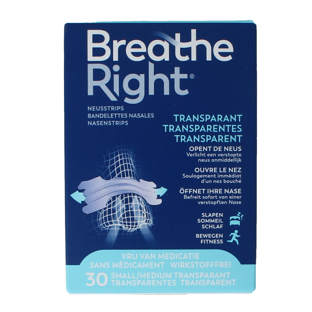 Breathe Right Neusstrips clear 30.00 Stuks