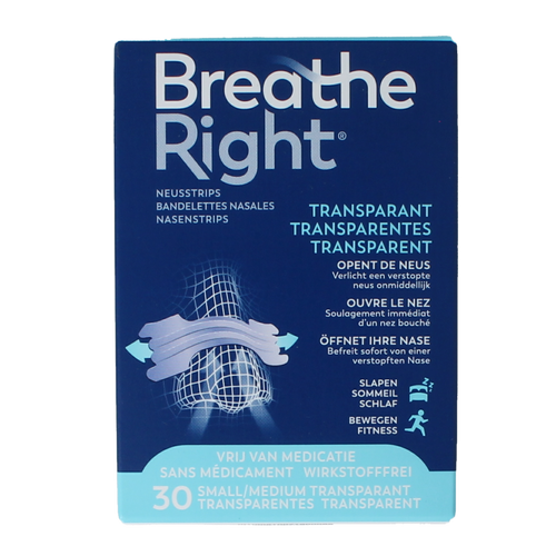 Breathe Right Neusstrips clear 30.00 Stuks