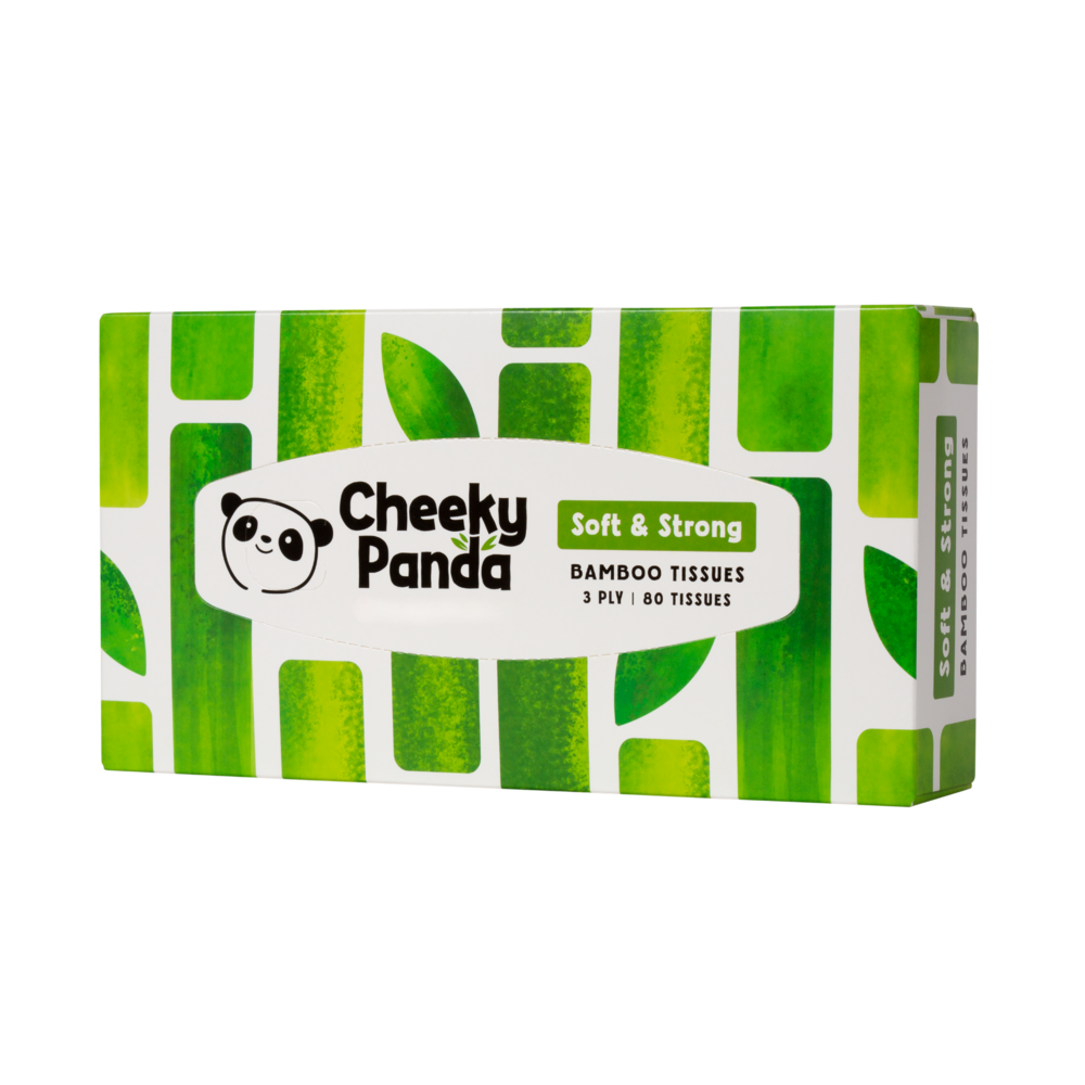 The Cheeky Panda Bamboo tissues box 3laags 80 Stuks