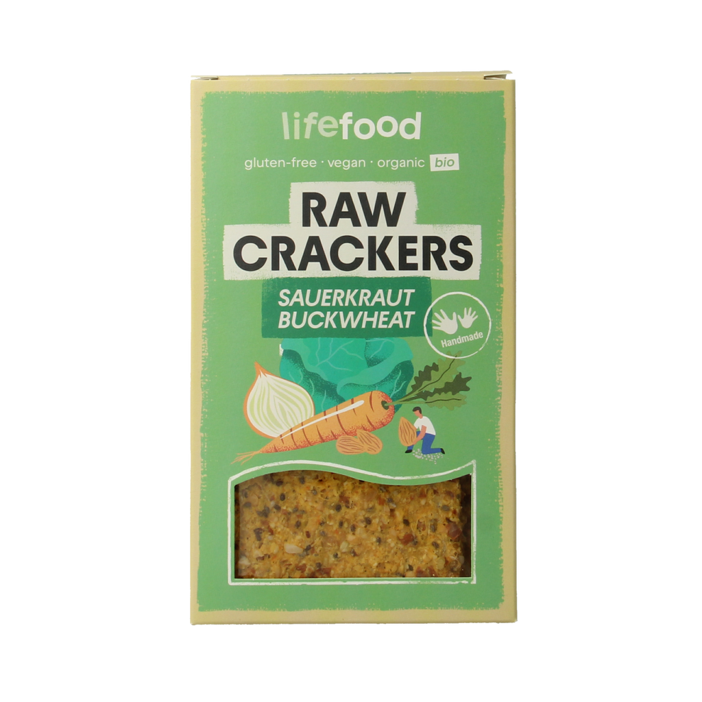 Lifefood Life crackers zuurkool boekweit raw bio 90.00 Gram