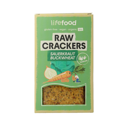 Lifefood Life crackers zuurkool boekweit raw bio 90 Gram