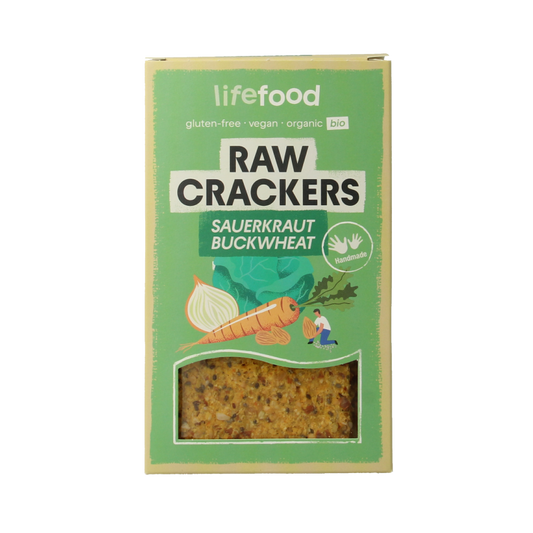 Lifefood Life crackers zuurkool boekweit raw bio 90 Gram