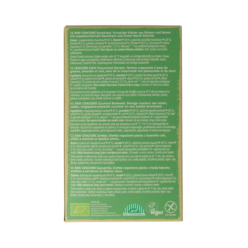 Lifefood Life crackers zuurkool boekweit raw bio 90.00 Gram