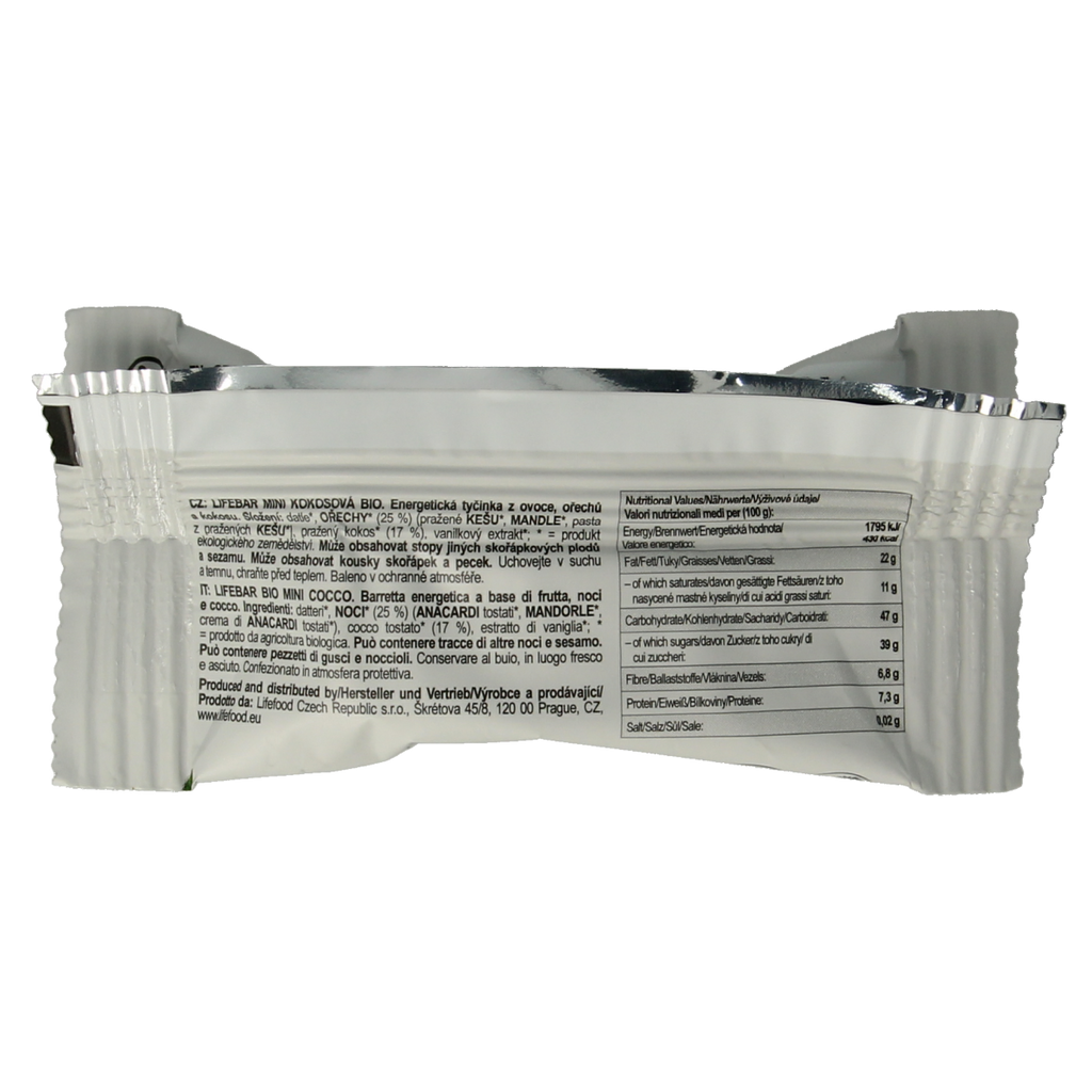 Lifefood Lifebar kokos mini bio 25.00 Gram