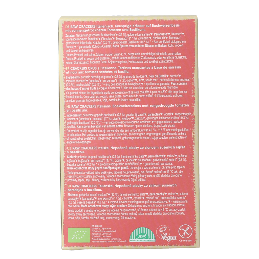 Lifefood Life crackers Italiaans raw bio 90.00 Gram