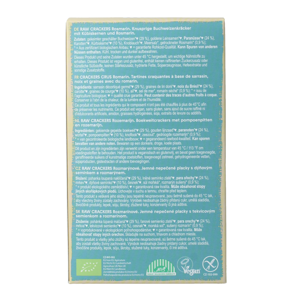 Lifefood Life crackers rozemarijn raw bio 90.00 Gram