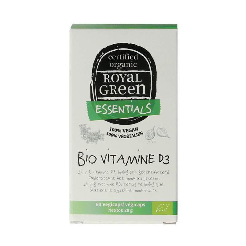 Royal Green Vitamine D3 bio 60 Vegetarische capsules