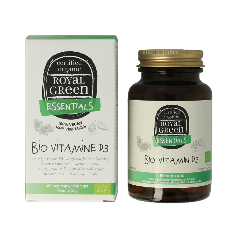 Royal Green Vitamine D3 bio 60 Vegetarische capsules