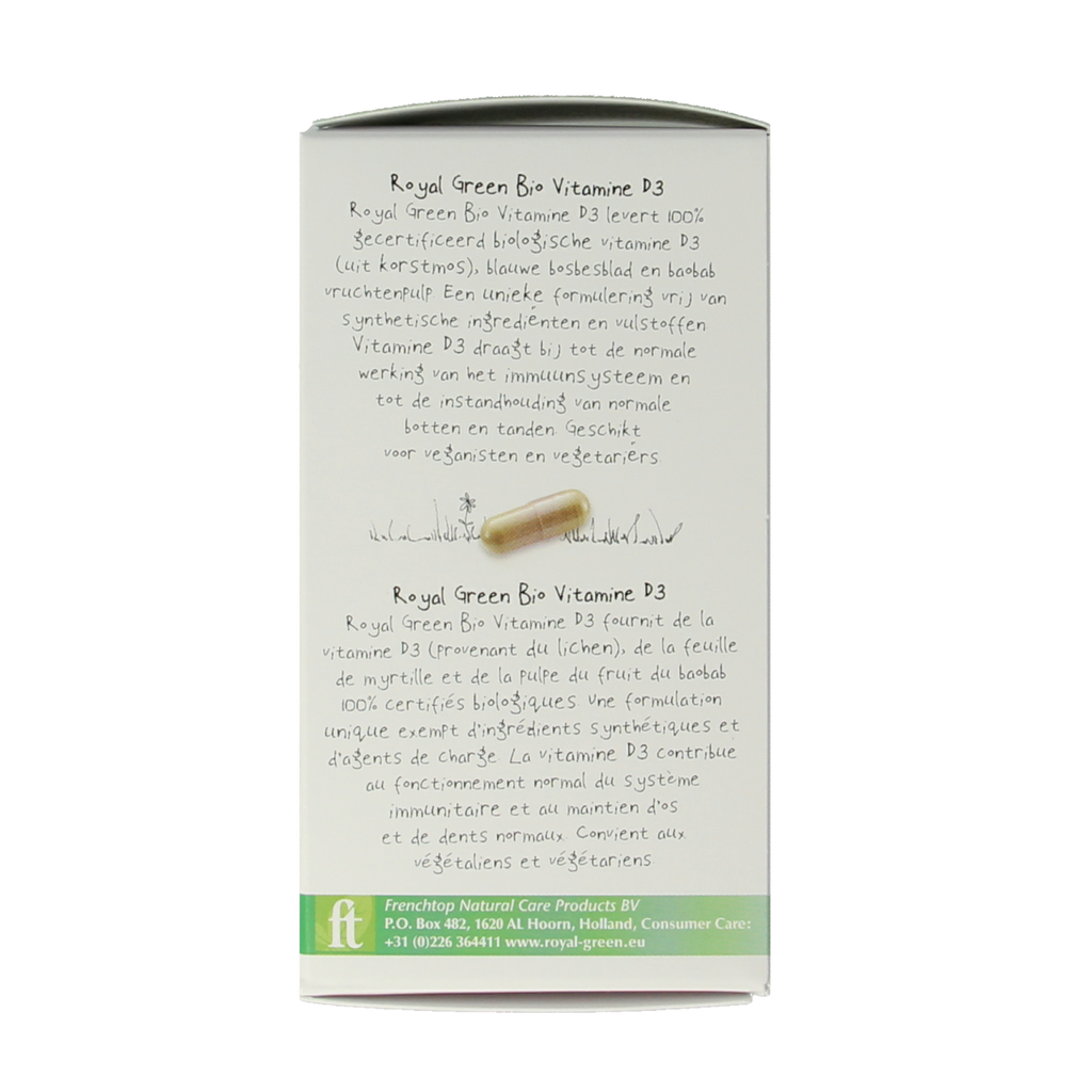 Royal Green Vitamine D3 bio 60.00 Vegetarische capsules