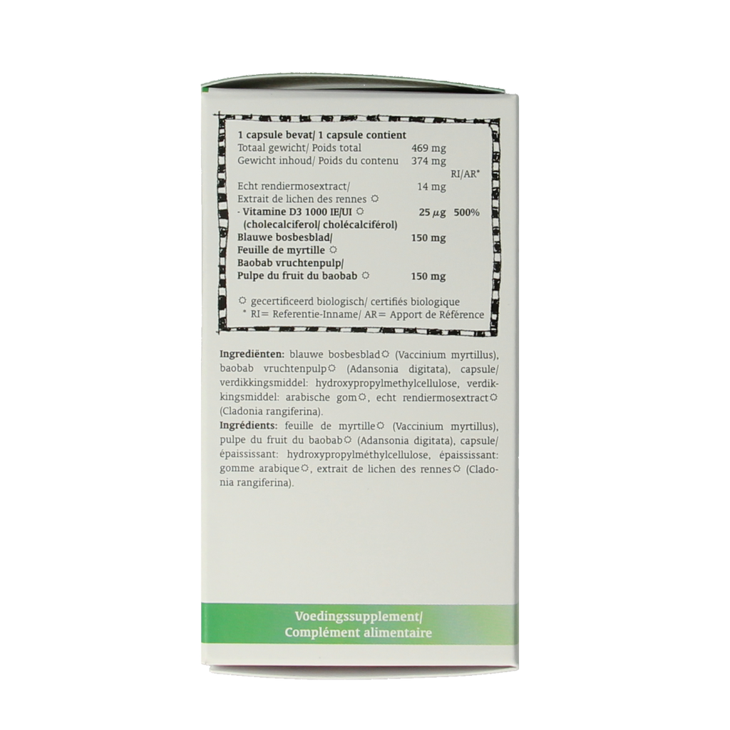 Royal Green Vitamine D3 bio 60.00 Vegetarische capsules