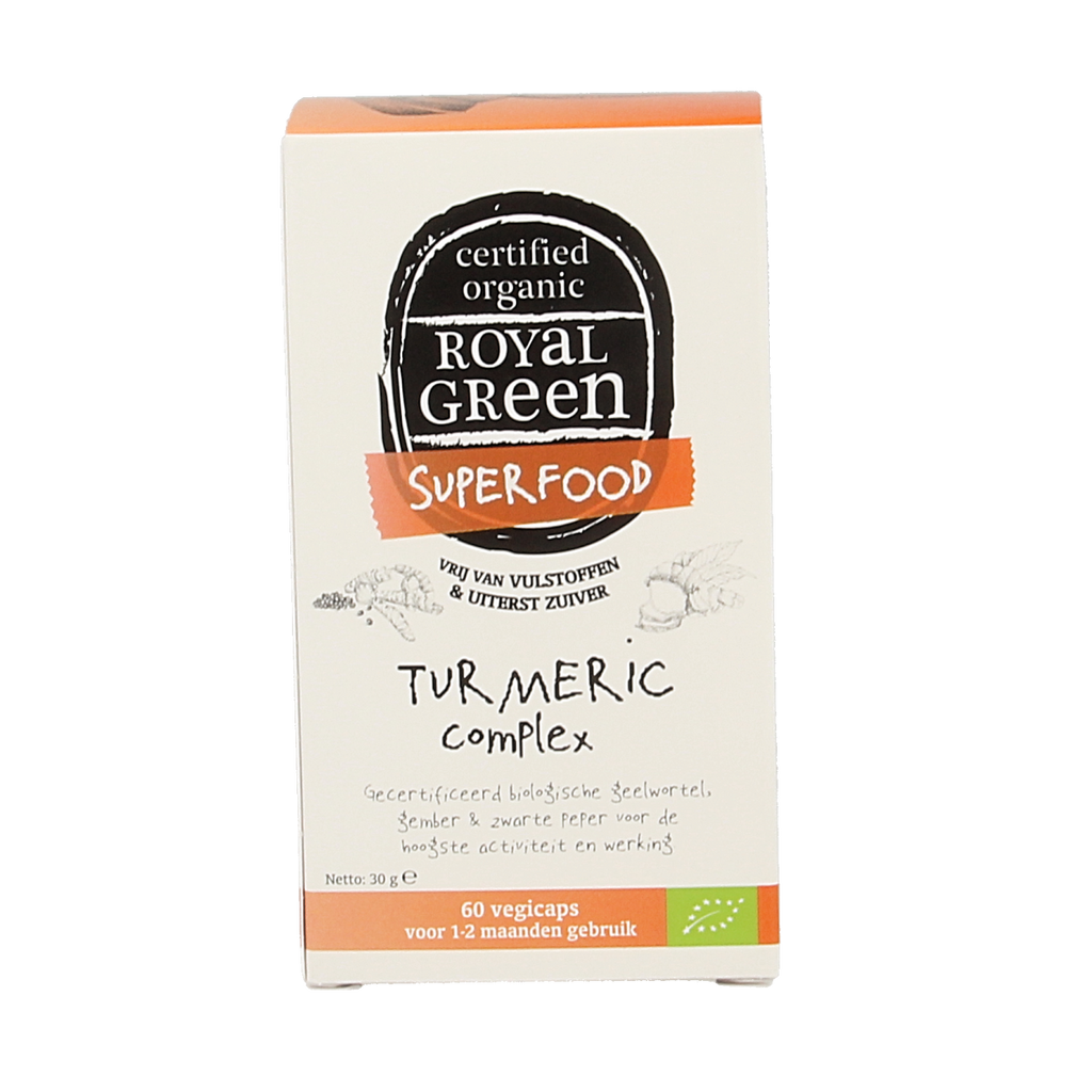 Royal Green Turmeric complex bio 60.00 Vegetarische capsules