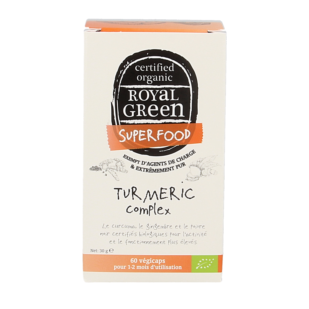 Royal Green Turmeric complex bio 60.00 Vegetarische capsules
