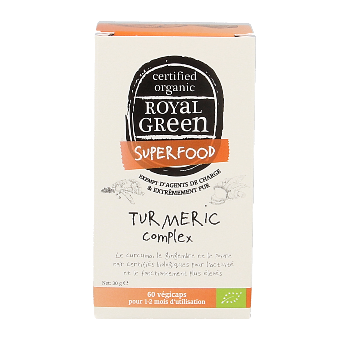Royal Green Turmeric complex bio 60.00 Vegetarische capsules